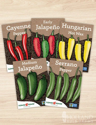 Menu Hot Pepper Seed Pack -Outlet Holland Bulb Farms Store 75747 peppers